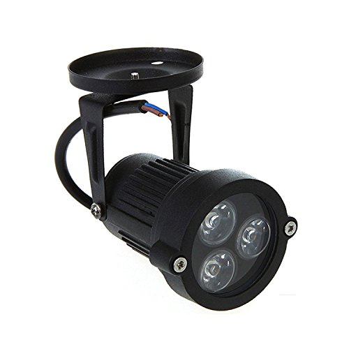 LemonBest® Waterproof 12V 6 watts Cast-Aluminum LED Outdoor Landscape Metal Spotlight Fixture IP65 Warm White for Path Steps Lighting