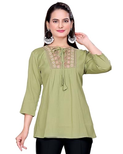 Image of Women's Casual Floral Printed Shirt | Button-Down Collar Three-Quarter Sleeve Top | Stylish Trendy Printed Shirt for Women | Relaxed Fit Cotton Shirts | Western Style Tops