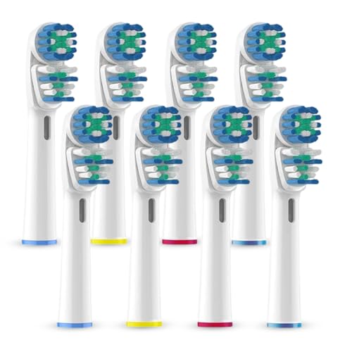 Kaymax 8 Pcs Toothbrush Heads for Oral B Electric Toothbrushes, Dual Clean Oral B Toothbrush Heads Compatible with Oral B Replacement Heads, Pro 500/1000/1500/3000/3757/5000/7000/7500/8000