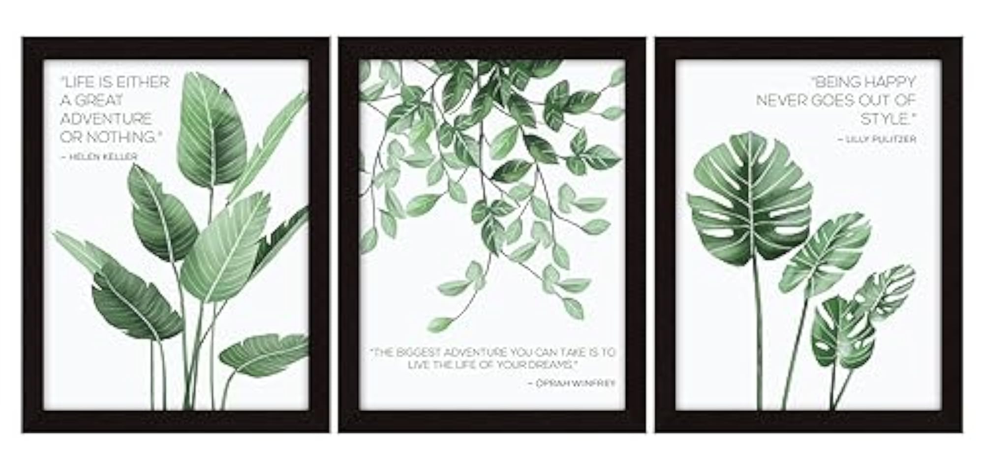 Motivational Quotes Wall Frames - Set of 3