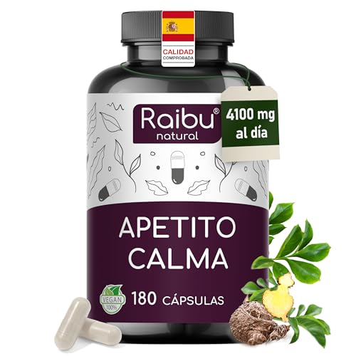 Glucomanano 4100 mg por dosis, de Raíz de Konjac, 180 cápsulas con probioticos, cromo y vitamina B3   Efecto saciante para Mujer y Hombre   Fibra Vegetal, Raibu