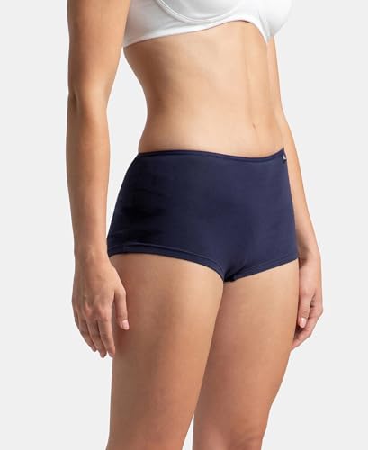Image of Jockey SS04 Women High Coverage Super Combed Cotton Elastane Stretch Boy Leg (Pack of 2)
