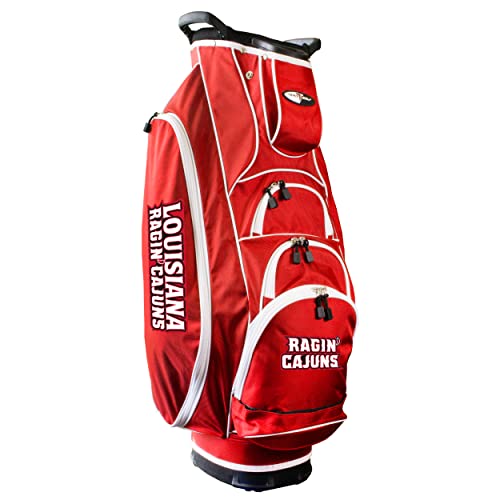 Team Golf NCAA Louisiana - Lafayette Albatross Golf Bag Lightweight, 10-Way Club Divider, Spring Action Stand, Insulated Cooler Pocket, Velcro Glove and Umbrella Holder & Lift Assist Handles
