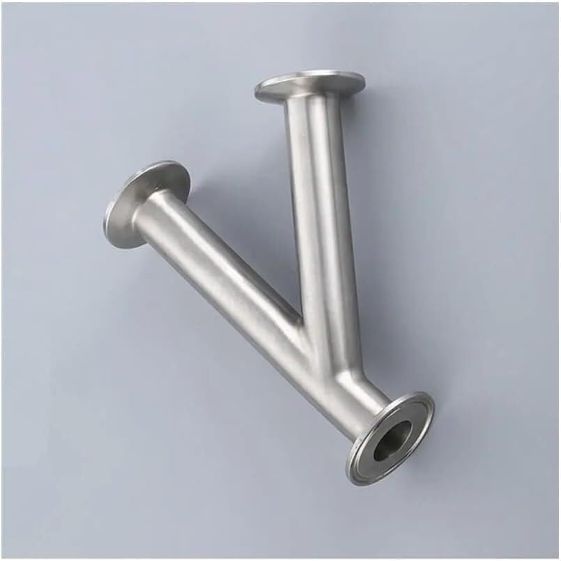 38mm 1.5" Pipe OD 1.5" Tri Clamp Oblique Y Shaped 3 Way Stainless Fitting