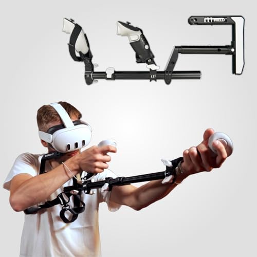 WIELD VR Magnetic Gun Stock for Meta Quest 3, 3S & with Silicone Grips - Magnetic VR Gun Stock - with Basic Sling - VR Accessory for Shooting Games - OneStock Magnetic