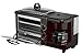 Courant 3-in-1 Multifunction Breakfast Hub (4 Slice Toaster Oven, Large 10'' Diameter Griddle Pan, Multi Cup Coffee Maker), Black