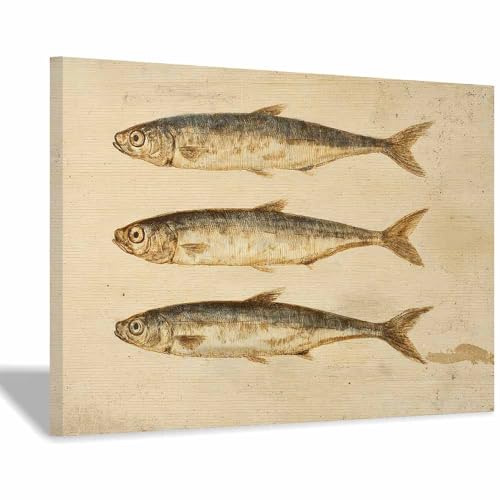 Décoration murale poissons CUDAOO toile ocean haut de gamme encadrée