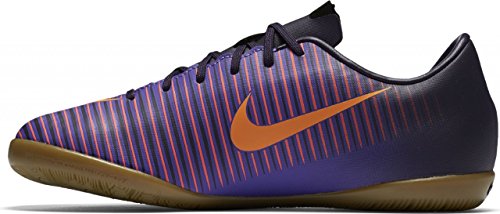 Nike Jr. Mercurial Victory VI IC Soccer Cleat (Purple Dynasty/Bright Citrus/Grape), 3 Little Kid M2