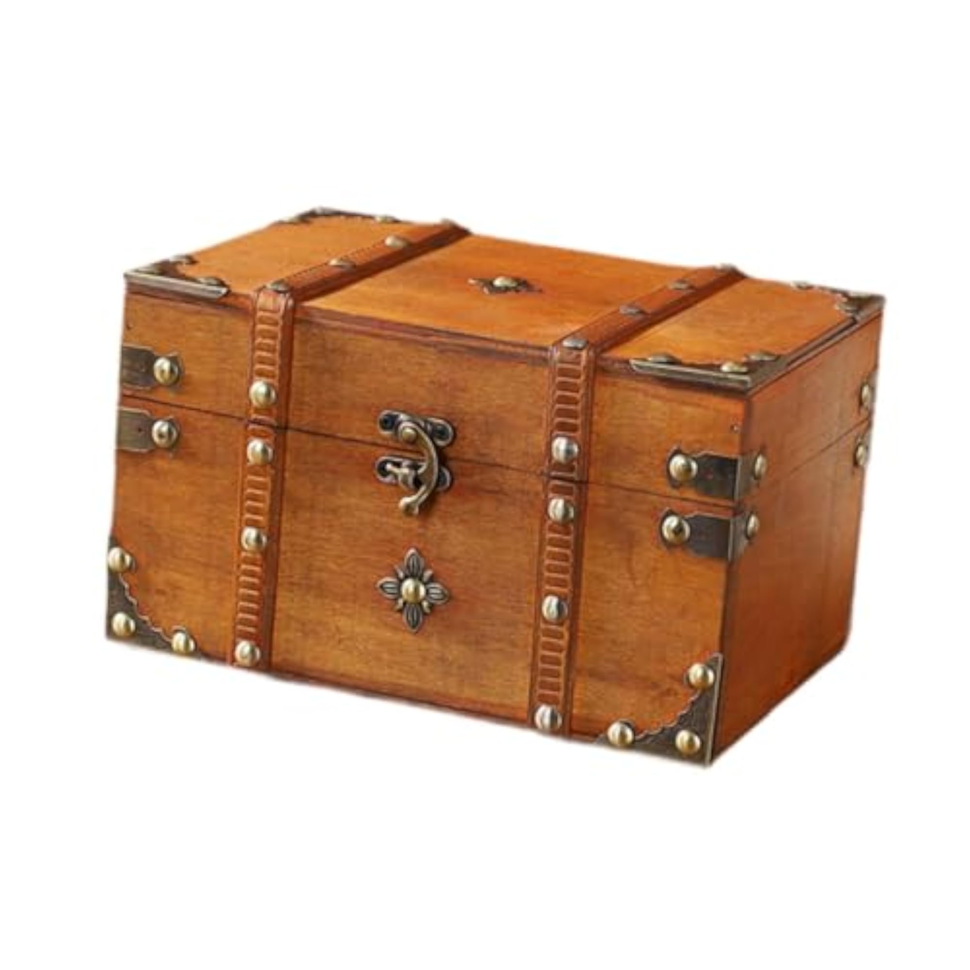 Pirate Treasure Chest Wooden Decorative Trunk Gift for Her