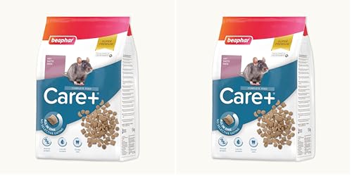 Beaphar – Care+ – Alimentation Super Premium extrudée pour Rat – Extrait de thé Vert – Proteines animales – Haute digestibilité – Participe à...
