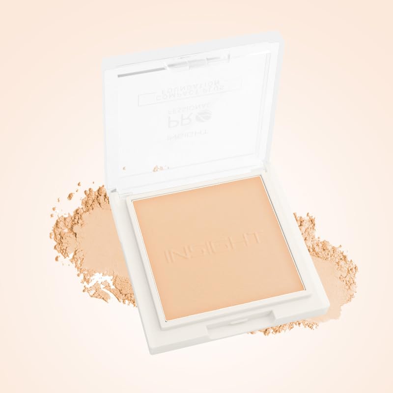 Image of INSIGHT Professional Compact Plus Foundation 15g - Shade MNY18 | Creamy Pressed Powder Base with Flawless Coverage, Long Lasting & Smooth Finish