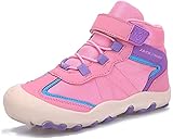  SUYSTEX Kinderschuhe Wanderschuhe Jungen Mädchen Trekkingschuhe Outdoor Kinder Schuhe Laufschuhe Winterschuhe Winterstiefel Winter Atmungsaktive rutschfest Mit Schnellverschluss, 33 EU Pink