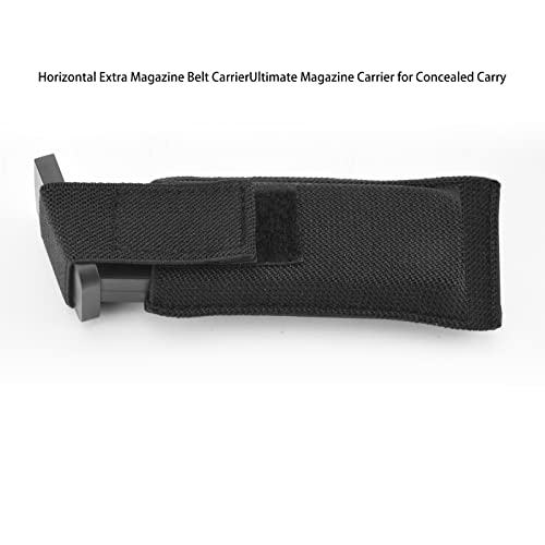 Horizontal Magazine Concealed Carrier,2 Pack Extra Single Pistol Magazine Carrier Pouch With Safety Hook And Loop Black #TOP1
