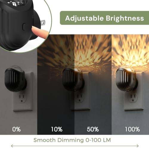 Image of L LOHAS LED Night Lights Plug into Wall, 4 Pack Projector Night Light | Dusk to Dawn Sensor, 3000K Soft White Dimmable Night-Lights, 180 Rotating Plug in Nightlight for Bedroom Hallway Room Decor
