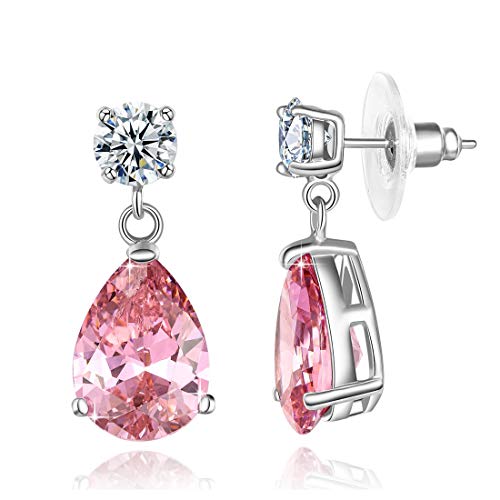 Crystal Teardrop Silver Plated Earrings (CT-ERG-45113)