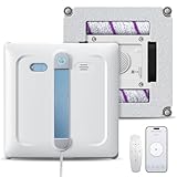 AGORVIO Window Cleaning Robot - Patented DualFore Tech, Turbo Roller Brush + Microfiber Pad Combo Cleaning, 6 Wide-Angle Spray Nozzles, AI Nav, Multi-Layer Safety, App/Remote Control