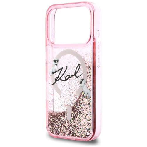 Coque iPhone 17 Pro Max antichoc Karl Lagerfeld rose MagSafe protégeant l'appareil - 6
