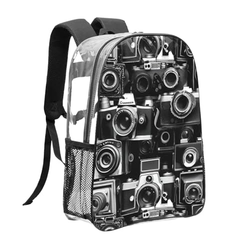 Camera Collection Large Clear Backpack,Thick Pvc Clear Bag For Sports Event, Concert,Festival Suitable Adult3