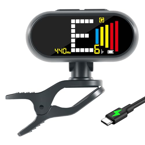 EX Professional Rechargeable Clip-On Guitar Tuner...
