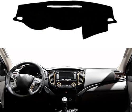 Funda para salpicadero Mitsubishi L200 2015-2019 y alfombrilla protectora negra
