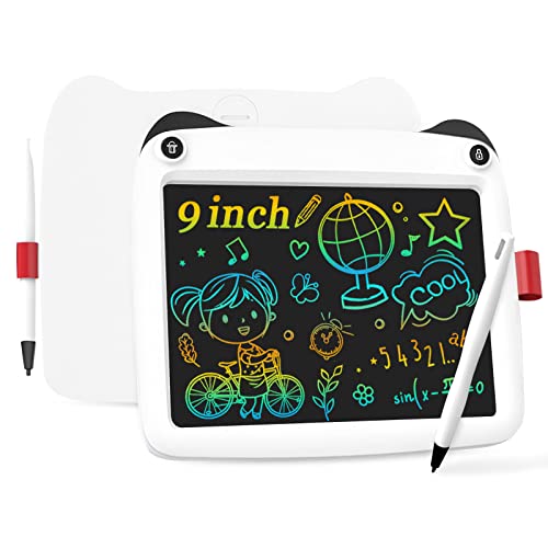 Kids Toys LCD Writing Tabletï¼Œ9 Inch Colorful Screen Doodle Boardï¼ŒErasable and Portable Drawing Pad for Birthday Christmas ï¼ˆWhiteï¼‰