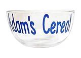 Personalized Cereal Bowl with Name, Glass Dish, Ice Cream Dessert Treats