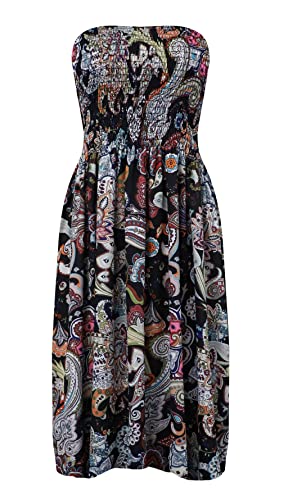 Image of Zyyfly Womens Summer Beach Dresses Strapless Cover Ups Dress Tube Top Sundresses
