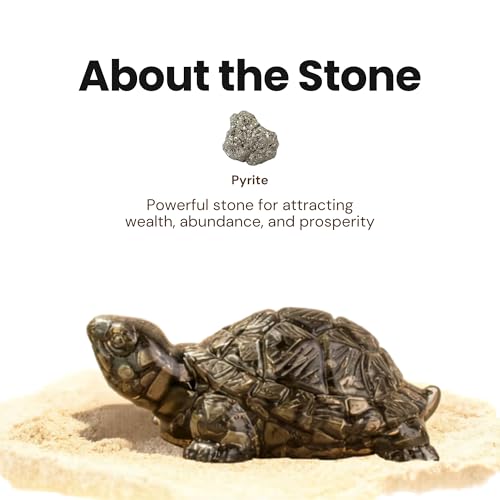 Image of Pyrite Tortoise Original Certified - Pyrite Turtle Energy Symbol