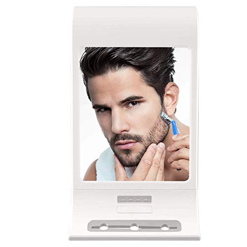 One-Day Sale: Up to 70% Off Zadro Fogless LED Lighted Shower Mirror for Fog Free Shaving with Secure Hold Mounting, White, (ZW20TW)