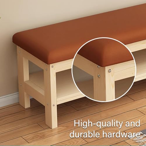 Banc de rangement bois massif pour optimiser une entrée étroite