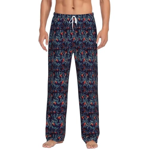 Pantalon de pyjama homme au motif tropical Hawaï pour des soirées cocooning et chic chez soi