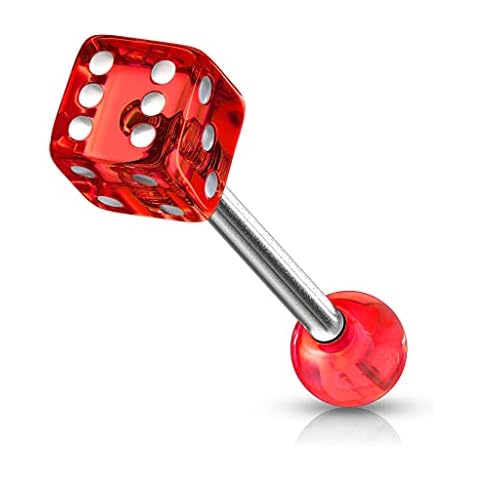 Lovepiercing Tongue Piercing Dice Dina Red Cover