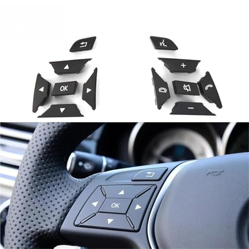 Bouton de commutation volant Mercedes W204 Classe C commande menu noir - 3