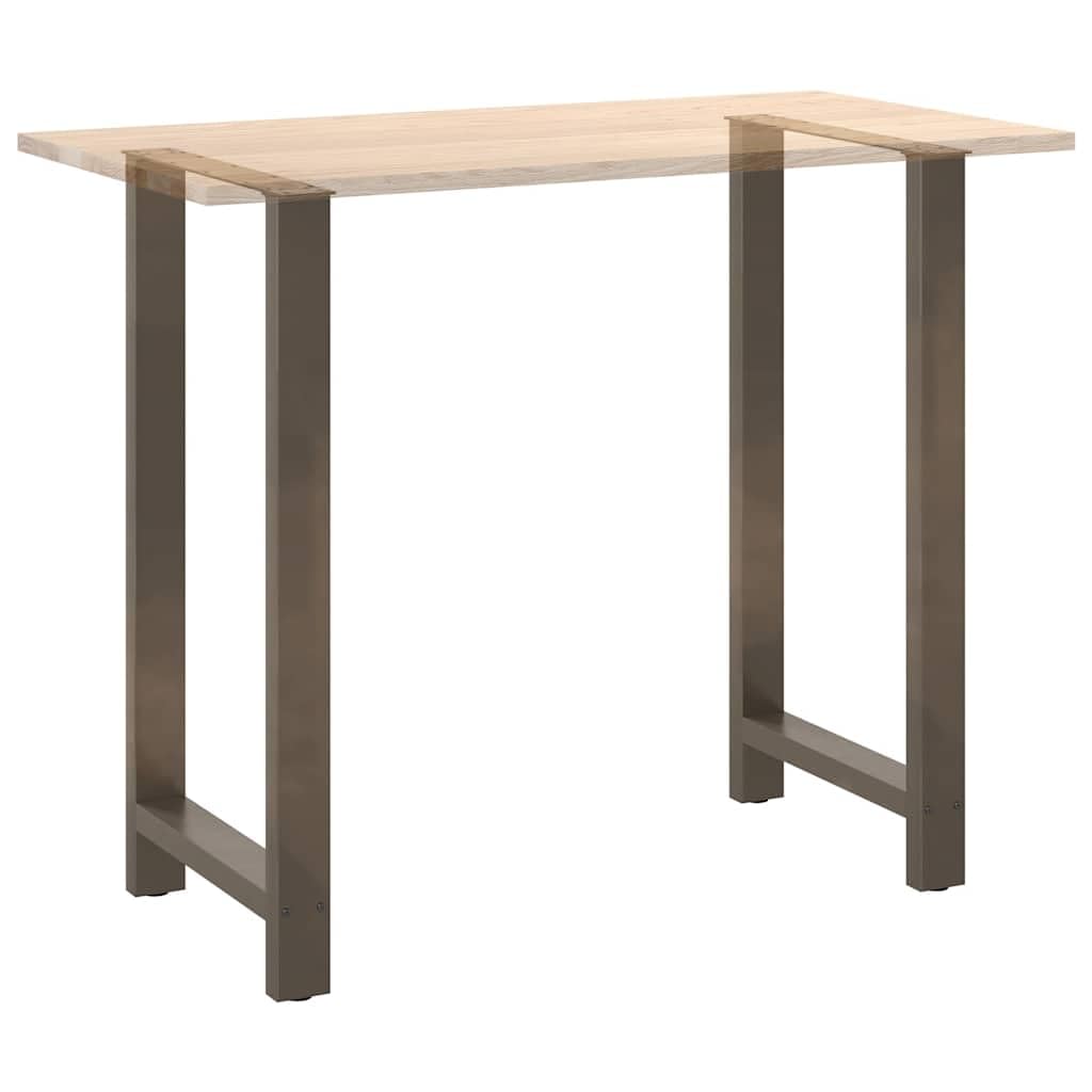 Mesa de bar patas de acero natural, 2 unidades, 60 x 110-111 cm, acero con recubrimiento en polvo, pies de nivelación ajustables, para mesas de pie, construcción robusta
