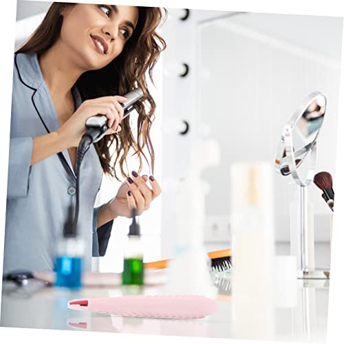 Bolsa de silicona para herramientas de cabello cubierta aislante para plancha de pelo bolsa para peinado resistente al calor miniatura 5