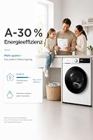 Midea Waschmaschine 8 kg EEK A‑30% BLDC Inverter Motor weiß MFV5EW80WBA30 – Ansicht 2