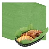 sourcing map 50 x Wachspapierbögen mit 5 Fast-Food-Körben, 30 x 30 cm, Sandwich-Geschenkpapier, einfarbig, Korbeinsatz für Restaurantbedarf, Grillen, Backen, Hamburger, Pommes, Grasgrün