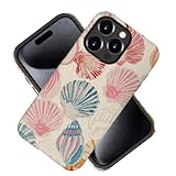 Generic Case Compatible with for iPhone 13 Pro,Pink Sea Shell Art Phone Case for iPhone 13 Pro,Protective Phone Case Hybrid 2-Layer Hard Shell for Girl Boy Women Men - Image 3