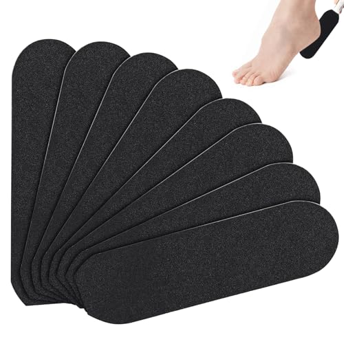 50 Pcs Pedicure File Refill Pads 80 Grit Foot File Replacement Pads Hard Skin Remover Professional Refile Foot File Self-Adhesive Reusable Foot Rasp for Removing Callus Dead Skin, Pedicure Salon