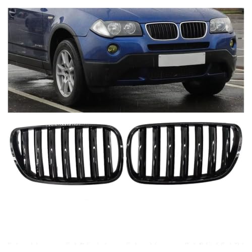 Parrilla racing negra mate para el parachoques frontal de X3 E83 2