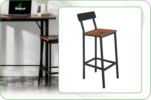 Tabourets de cuisine au design épuré chaise haute en bois stable de qualité supérieure - 5