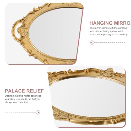 Miroir de maquillage vintage mural avec base stable pour rasage - 8