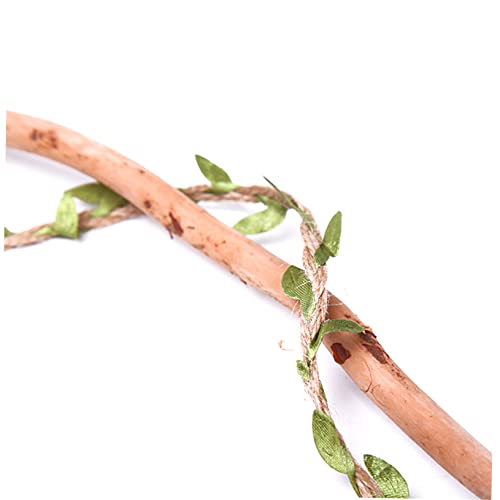 Cuerda de arpillera natural con hojas artificiales VALICLUD para decoración DIY 4