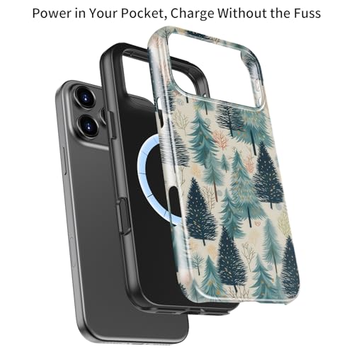 Coque iPhone 17 Pro protégez des chutes avec le silicone rigide motif forêt