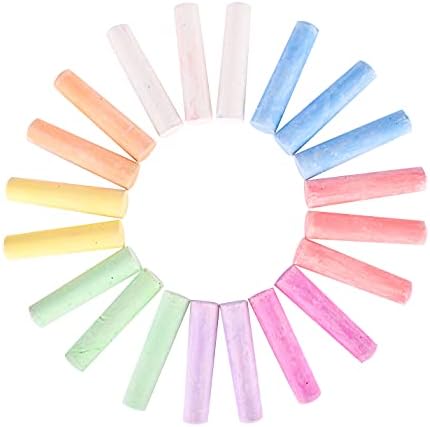 Sunny Days Entertainment Sidewalk Chalk Set for Kids with Storage, Washable, Jumbo Colored Chalk for Outdoor Play and Chalkboard Art - Ages 3+ (20 Pieces, Multicolor) - View 7