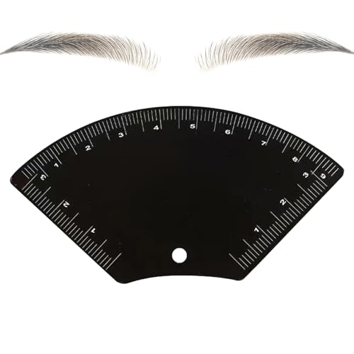 Sucritude Herramienta de Delineado de Cejas,Regla Reutilizable De Medición Rápida Para Cejas | Utensilio De Maquillaje Viaje Bodas Oficina Barbería Vestuario | Compacto De Bolsillo Para Peluquería Y