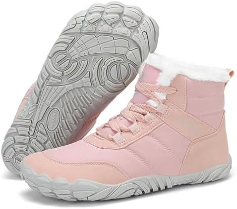 Mishansha Winterschoenen voor heren, sneeuwlaarzen voor dames, maat 36-48, Donker Roze, 40 EU