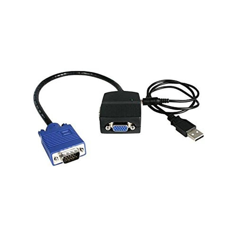 StarTech.com Duplicador Divisor de Vídeo VGA 2 puertos Compacto Alimentado por USB - 2048x1536 - Cable Multiplicador Splitter 2 Salidas HD15 (ST122KE)