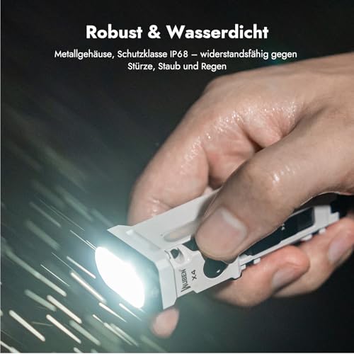Wuben X4 Mini LED Taschenlampe mit RGB Licht und 1500 Lumen