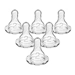 Dr-Browns-Natural-Flow-Level-2-Narrow-Baby-Bottle-Silicone-Nipple-Medium-Flow-3m-100-Silicone-Bottle-Nipple-6-Count